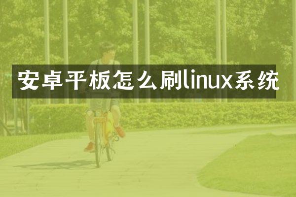 安卓平板怎么刷linux系统