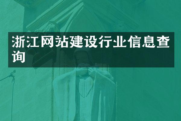 浙江网站建设行业信息查询