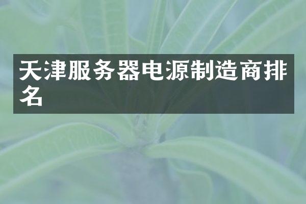 天津服务器电源制造商排名