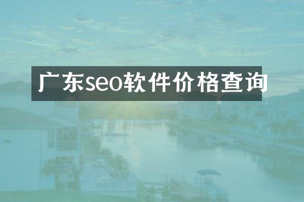 广东seo软件价格查询