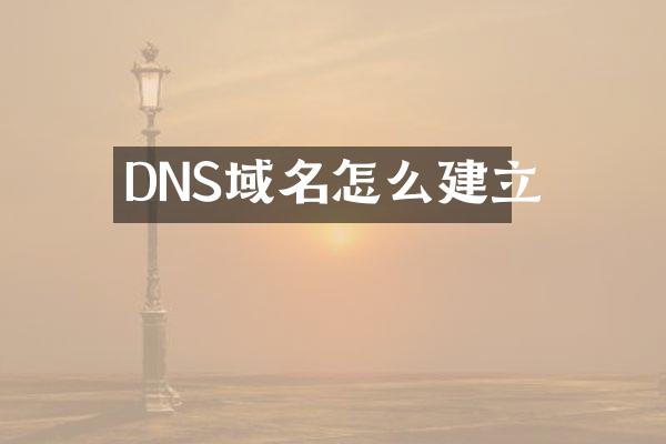 DNS域名怎么建立