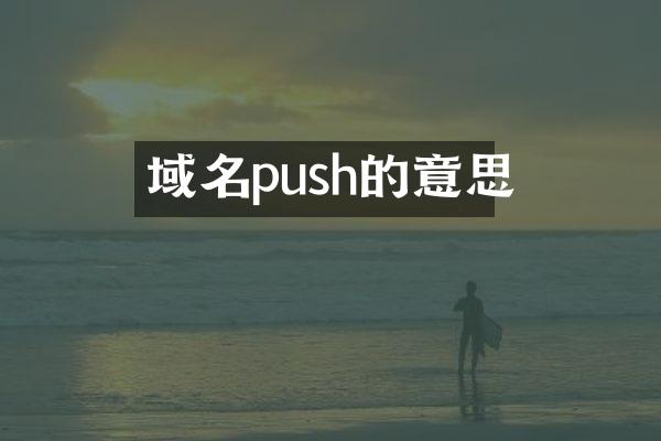 域名push的意思