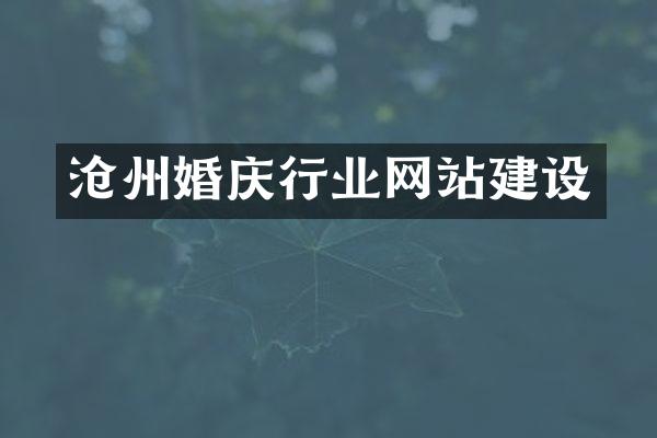 沧州婚庆行业网站建设