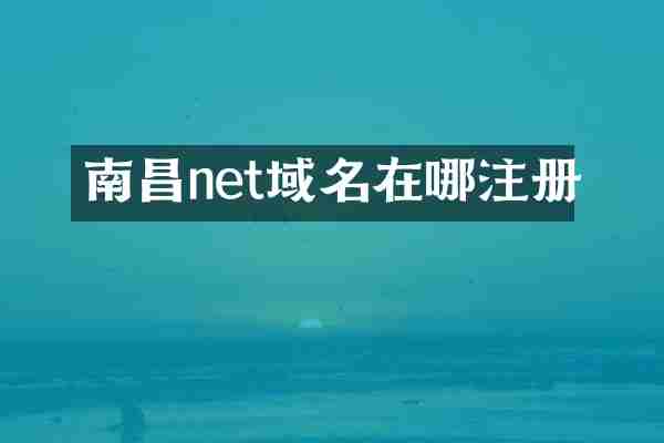 南昌net域名在哪注册