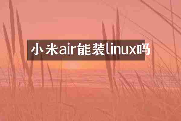 小米air能装linux吗