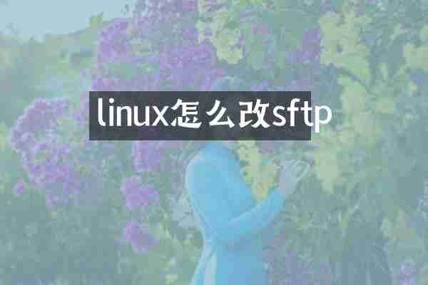 linux怎么改sftp